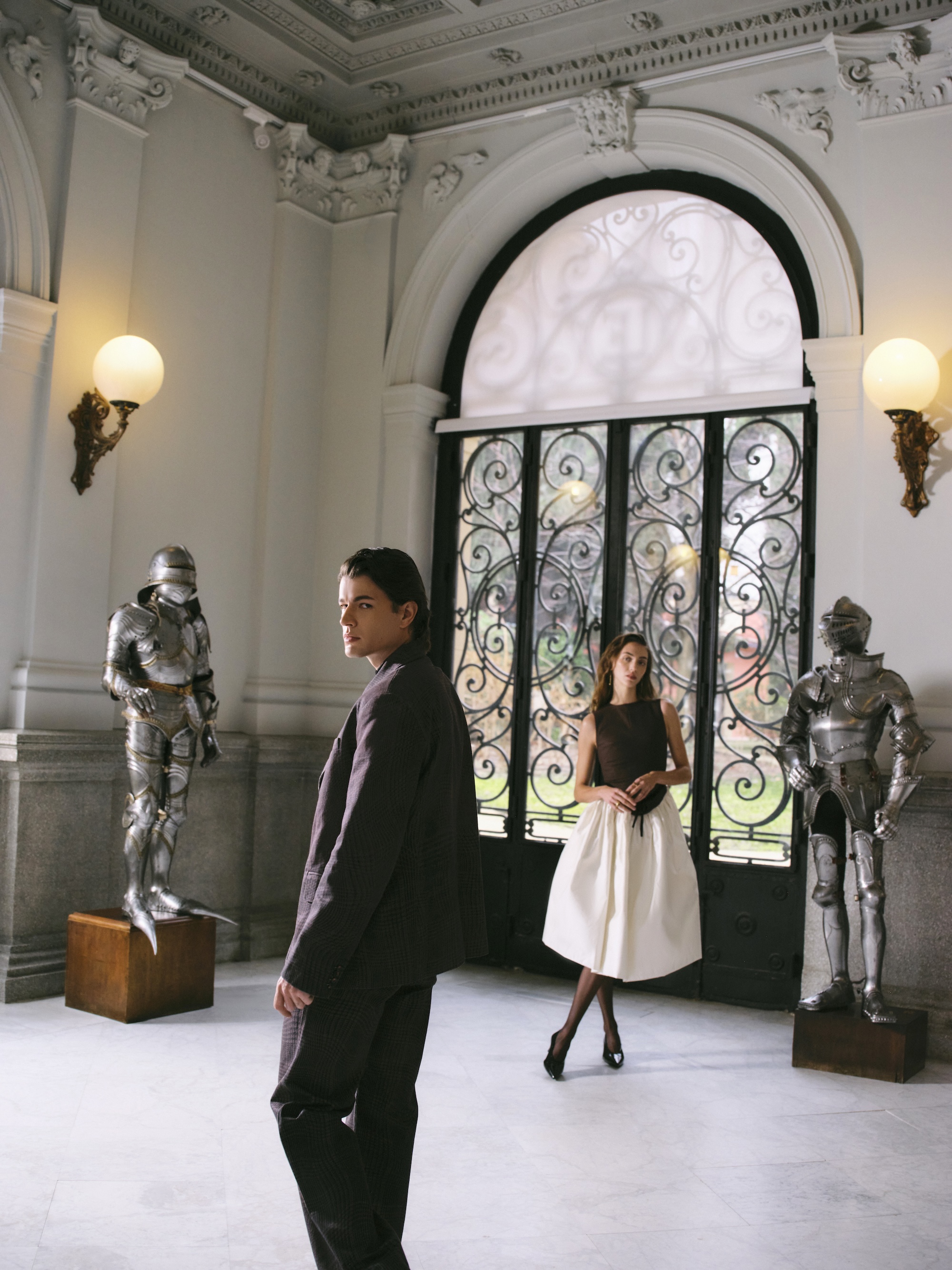 In the portico of Museo Lázaro Galdiano